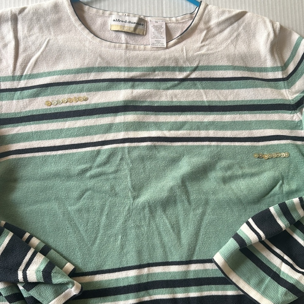 Alfred Dunner Striped Sequin Embellished Sweater -Size 2XL - Excellent Condition - Picture 9 of 9